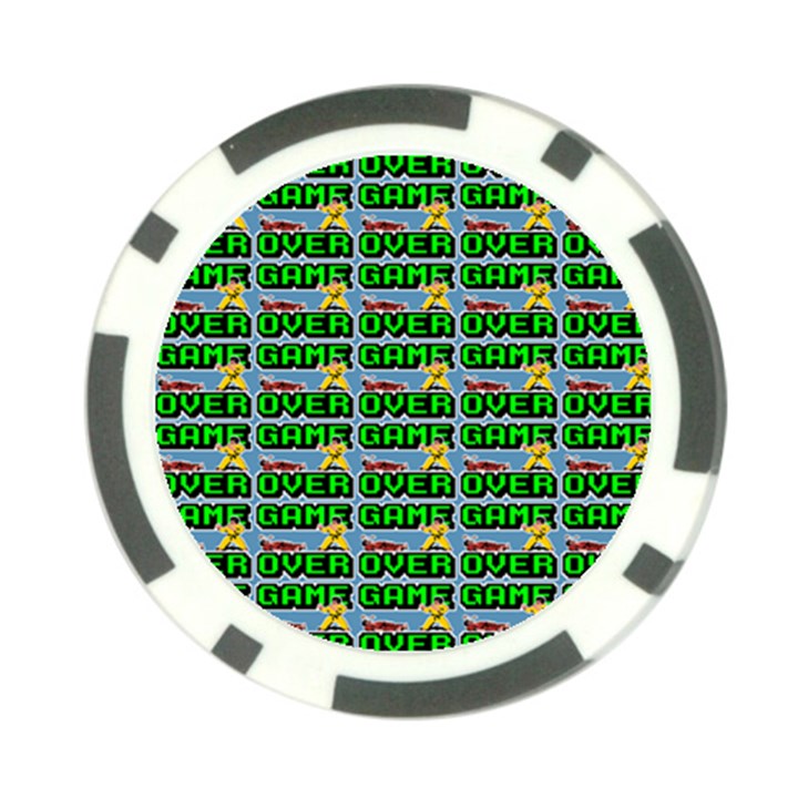 Game Over Karate And Gaming - Pixel Martial Arts Poker Chip Card Guard