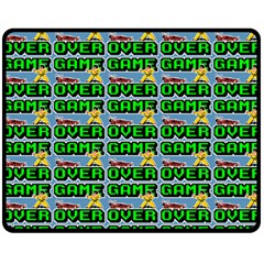 Game Over Karate And Gaming - Pixel Martial Arts Fleece Blanket (medium)  by DinzDas