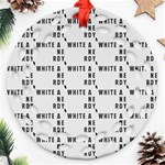 White And Nerdy - Computer Nerds And Geeks Ornament (Round Filigree) Front