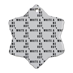 White And Nerdy - Computer Nerds And Geeks Snowflake Ornament (two Sides) by DinzDas