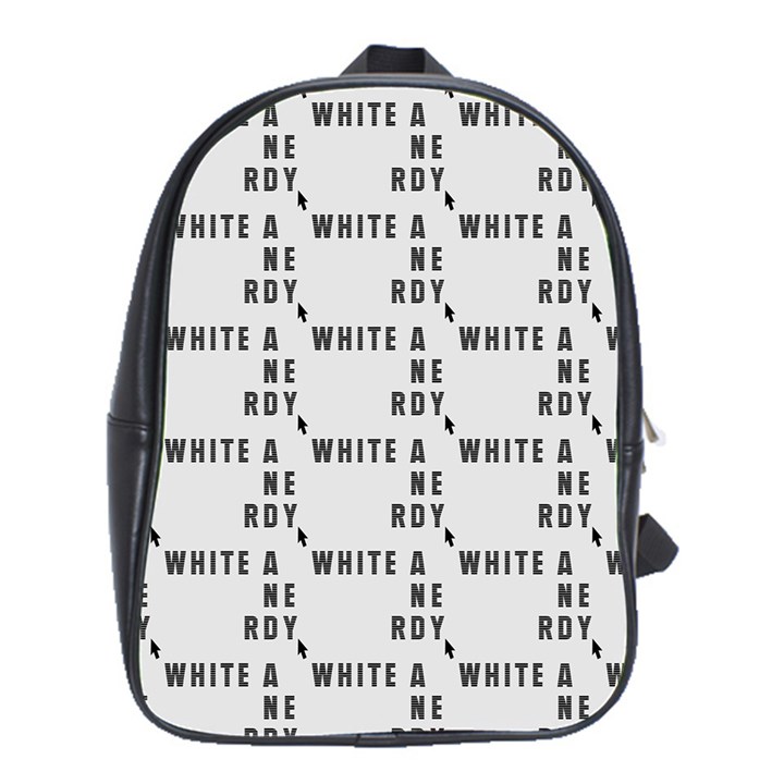 White And Nerdy - Computer Nerds And Geeks School Bag (XL)