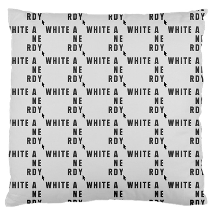 White And Nerdy - Computer Nerds And Geeks Large Flano Cushion Case (One Side)