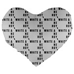 White And Nerdy - Computer Nerds And Geeks Large 19  Premium Flano Heart Shape Cushions Back