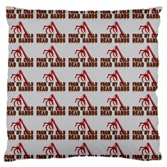 From My Dead Cold Hands - Zombie And Horror Standard Flano Cushion Case (two Sides) by DinzDas