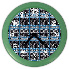 Sneaker Fanatic - Sneakers And Sport Shoes Fan Color Wall Clock by DinzDas