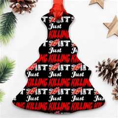 Just Killing It - Silly Toilet Stool Rocket Man Christmas Tree Ornament (two Sides) by DinzDas