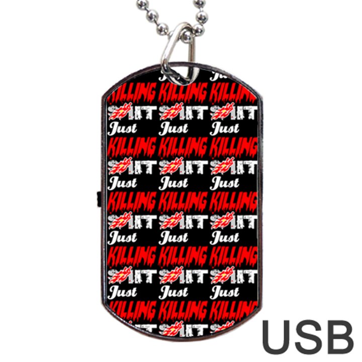 Just Killing It - Silly Toilet Stool Rocket Man Dog Tag USB Flash (One Side)