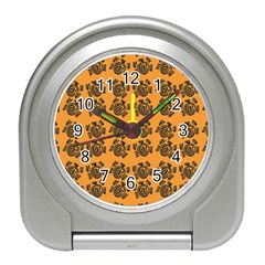 Inka Cultur Animal - Animals And Occult Religion Travel Alarm Clock by DinzDas