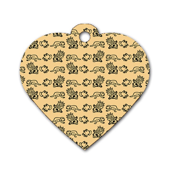 Inka Cultur Animal - Animals And Occult Religion Dog Tag Heart (One Side)