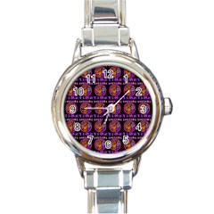 Inka Cultur Animal - Animals And Occult Religion Round Italian Charm Watch by DinzDas