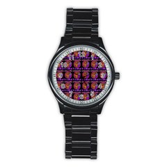 Inka Cultur Animal - Animals And Occult Religion Stainless Steel Round Watch by DinzDas