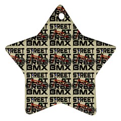 Bmx And Street Style - Urban Cycling Culture Ornament (star) by DinzDas