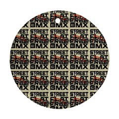 Bmx And Street Style - Urban Cycling Culture Round Ornament (two Sides) by DinzDas