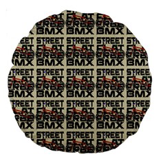 Bmx And Street Style - Urban Cycling Culture Large 18  Premium Round Cushions by DinzDas