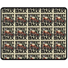 Bmx And Street Style - Urban Cycling Culture Double Sided Fleece Blanket (medium)  by DinzDas