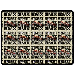 Bmx And Street Style - Urban Cycling Culture Double Sided Fleece Blanket (large)  by DinzDas