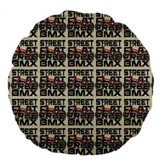 Bmx And Street Style - Urban Cycling Culture Large 18  Premium Flano Round Cushions by DinzDas