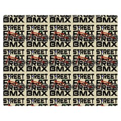 Bmx And Street Style - Urban Cycling Culture Double Sided Flano Blanket (medium)  by DinzDas