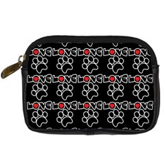 Pet Love - Dogs, Cats And All Pets Lover Digital Camera Leather Case by DinzDas