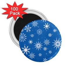 Winter Time And Snow Chaos 2 25  Magnets (100 Pack)  by DinzDas