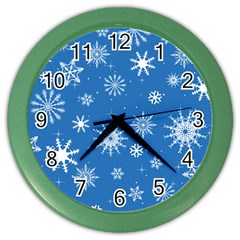 Winter Time And Snow Chaos Color Wall Clock by DinzDas