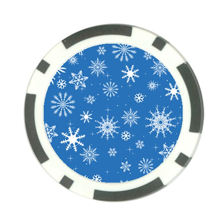 Winter Time And Snow Chaos Poker Chip Card Guard