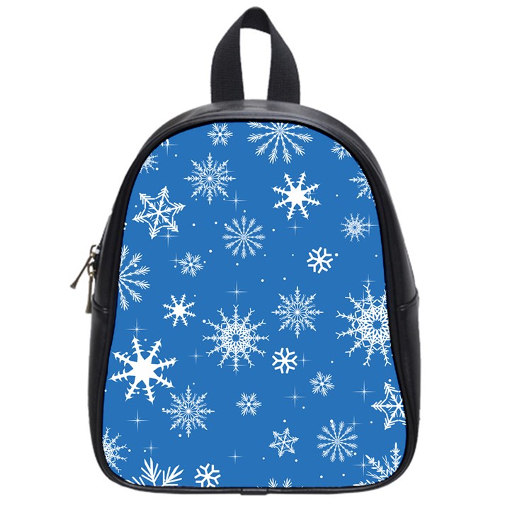 Winter Time And Snow Chaos School Bag (Small)