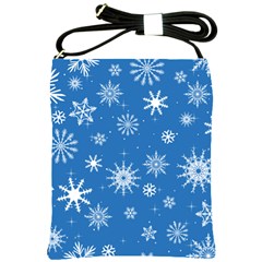 Winter Time And Snow Chaos Shoulder Sling Bag by DinzDas