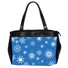 Winter Time And Snow Chaos Oversize Office Handbag (2 Sides) by DinzDas