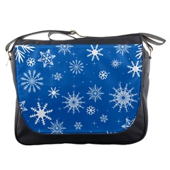 Winter Time And Snow Chaos Messenger Bag by DinzDas