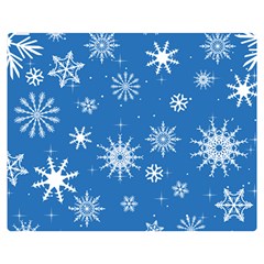 Winter Time And Snow Chaos Double Sided Flano Blanket (medium)  by DinzDas