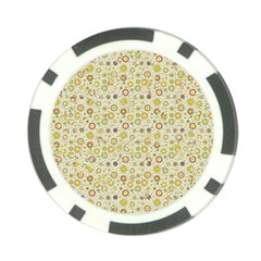 Abstract Flowers And Circle Poker Chip Card Guard (10 Pack) by DinzDas