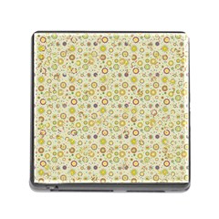 Abstract Flowers And Circle Memory Card Reader (square 5 Slot) by DinzDas