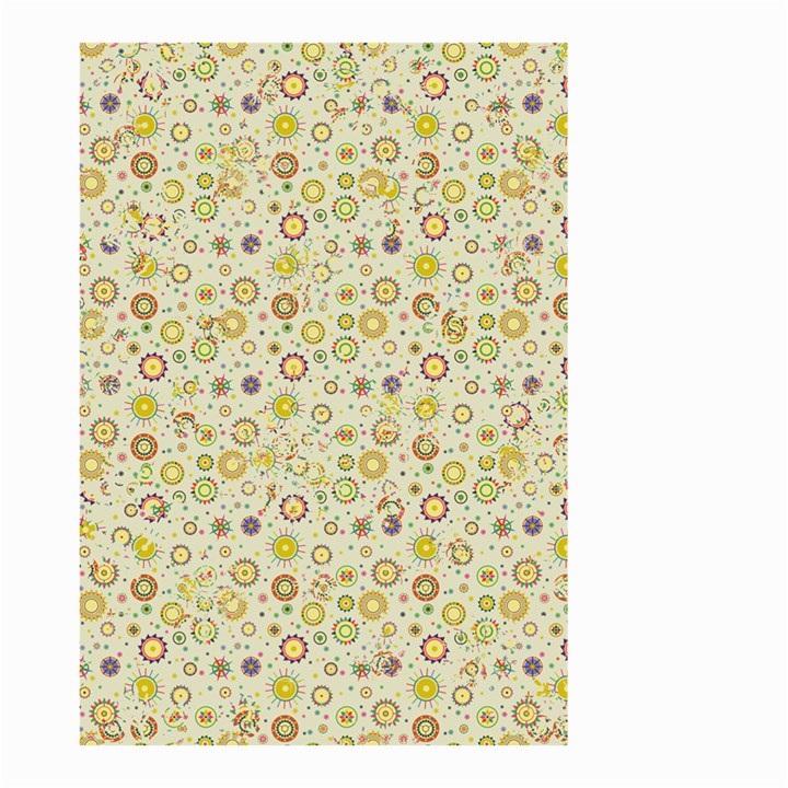 Abstract Flowers And Circle Small Garden Flag (Two Sides)