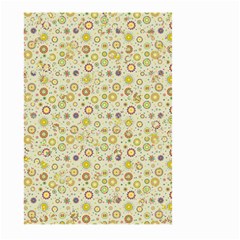 Abstract Flowers And Circle Large Garden Flag (two Sides) by DinzDas