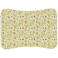 Abstract Flowers And Circle Velour Seat Head Rest Cushion by DinzDas