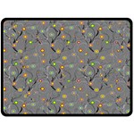 Abstract Flowers And Circle Fleece Blanket (Large)  80 x60  Blanket Front