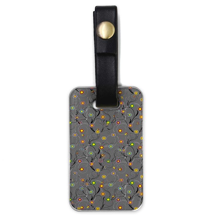 Abstract Flowers And Circle Luggage Tag (one side)