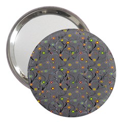 Abstract Flowers And Circle 3  Handbag Mirrors