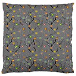 Abstract Flowers And Circle Standard Flano Cushion Case (One Side) Front