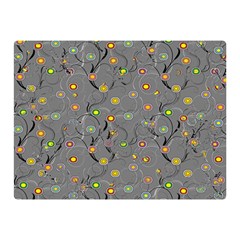 Abstract Flowers And Circle Double Sided Flano Blanket (mini)  by DinzDas