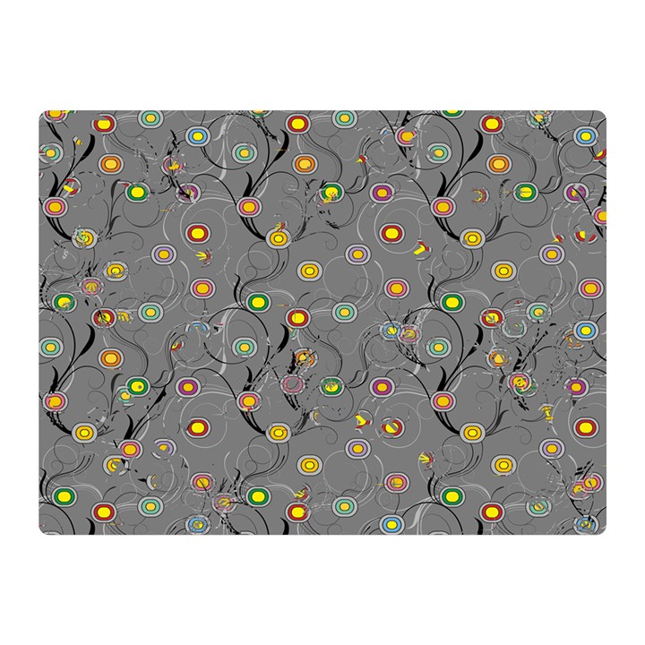 Abstract Flowers And Circle Double Sided Flano Blanket (Mini) 