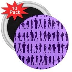 Normal People And Business People - Citizens 3  Magnets (10 Pack)  by DinzDas