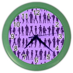 Normal People And Business People - Citizens Color Wall Clock by DinzDas