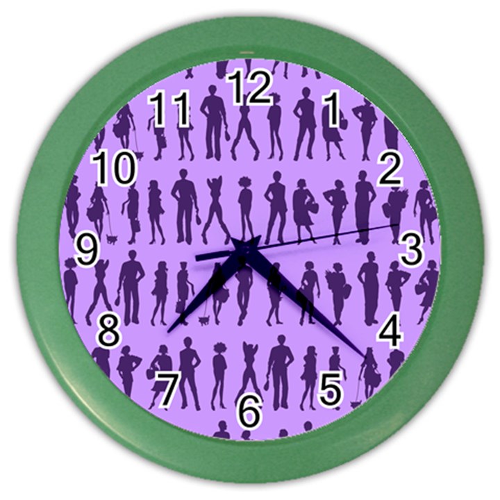 Normal People And Business People - Citizens Color Wall Clock