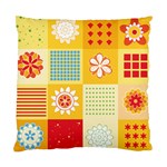 Abstract Flowers And Circle Standard Cushion Case (One Side) Front