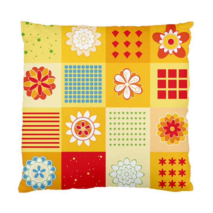 Abstract Flowers And Circle Standard Cushion Case (One Side)