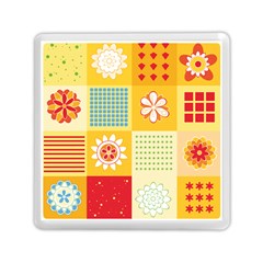 Abstract Flowers And Circle Memory Card Reader (square) by DinzDas