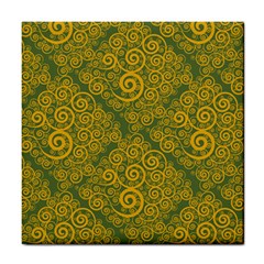 Abstract Flowers And Circle Tile Coaster by DinzDas