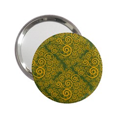 Abstract Flowers And Circle 2 25  Handbag Mirrors by DinzDas